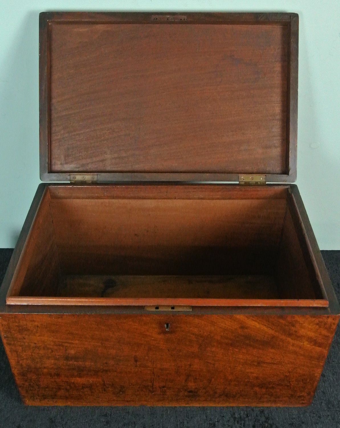 Early Victorian Teak Document Box/Chest C. 1850 photo Furniture