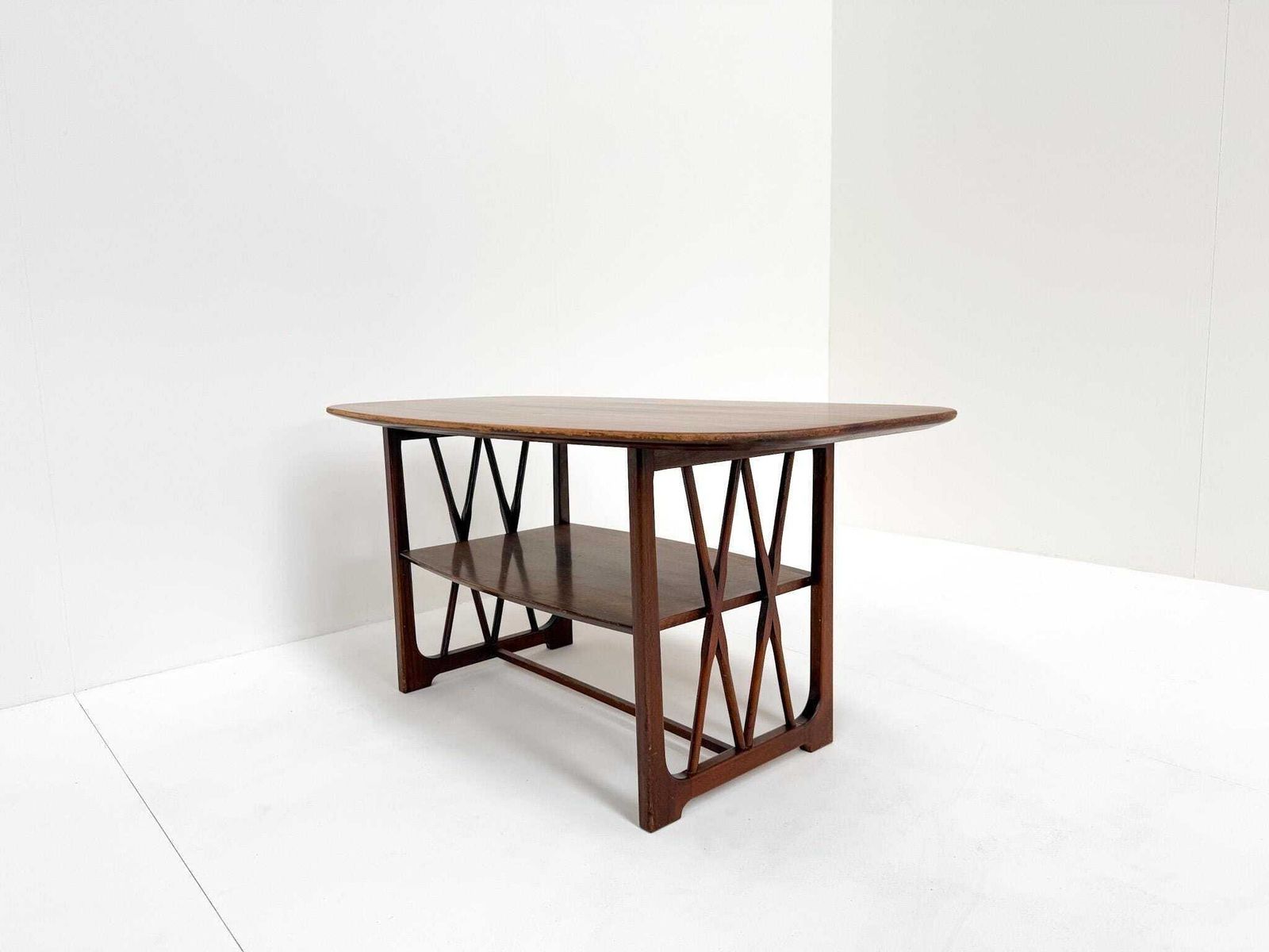 photo furniture Mid Century Wooden Coffee Table By A.A. Patijn For Zijlstra Joure, 1950s