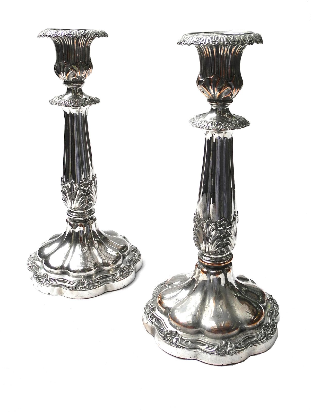 Pair Of Antique Sheffield Plate  Candlesticks, Circa 1815 1820 photo furniture