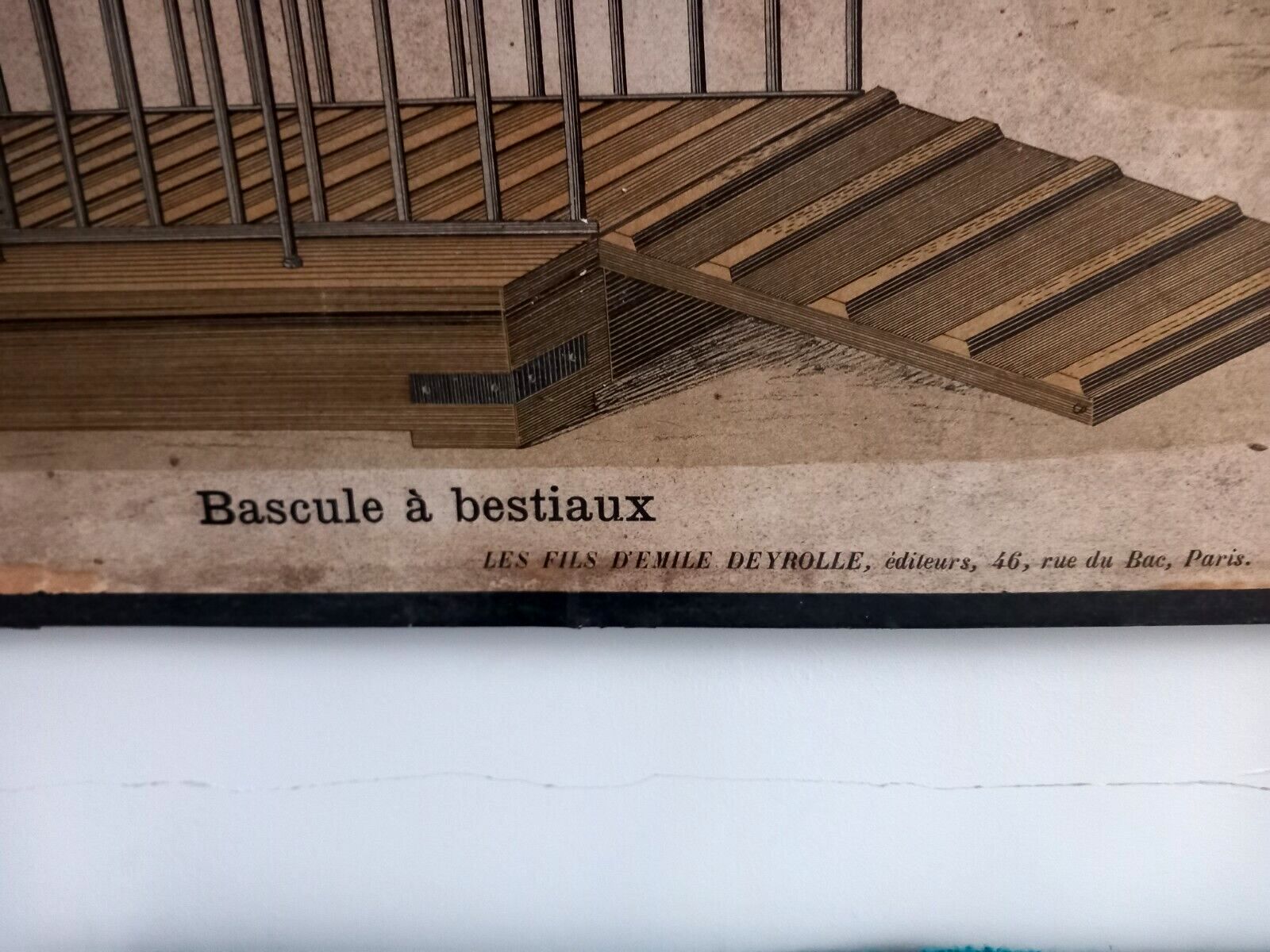 French Teaching Poster 1950s Agricultural Machinery Large Size Wall Chart photo furniture