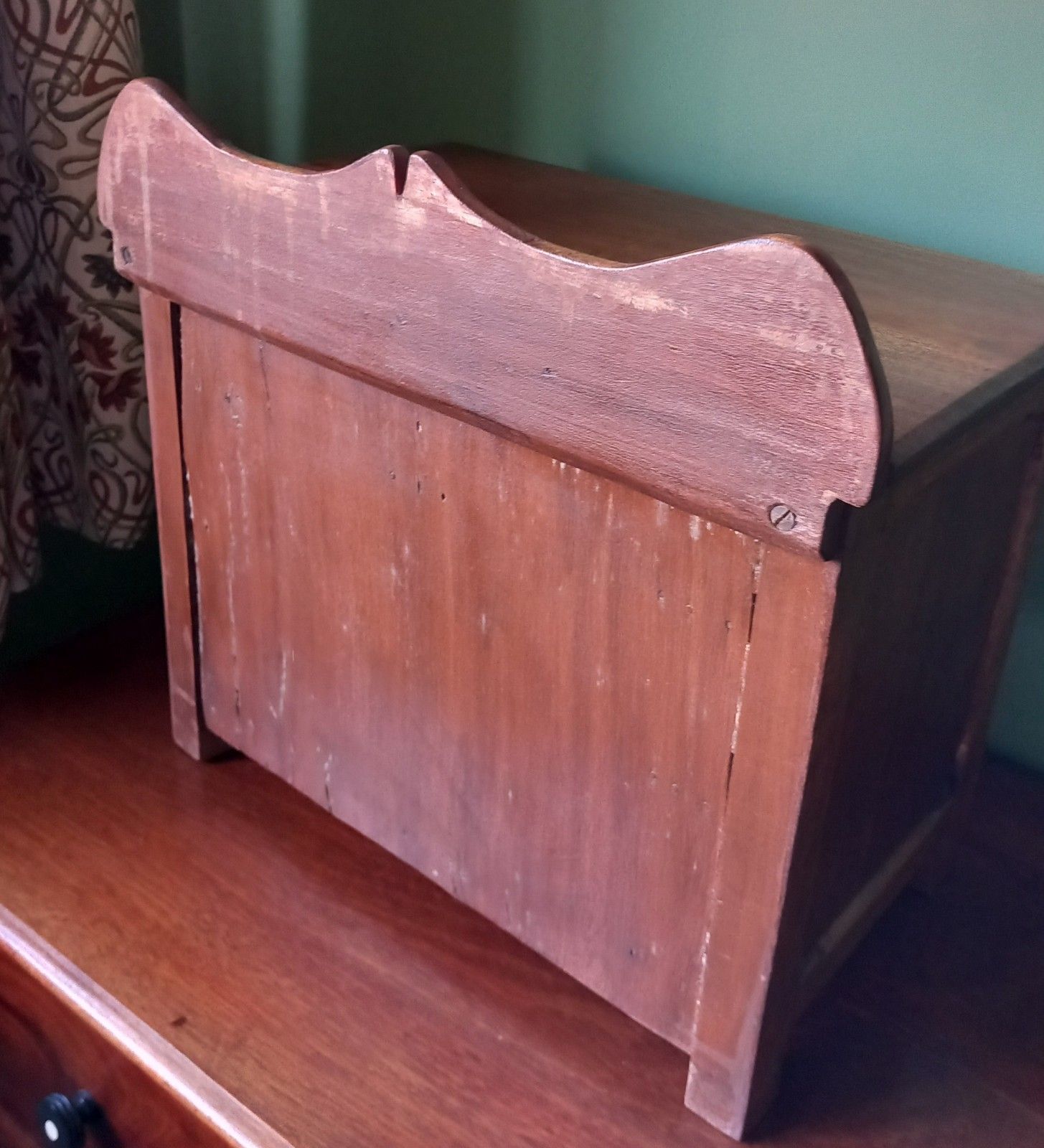 Vintage Apprentice Chest  Drawers Mixture Of Hard Woods Miniature Table Top photo vintage