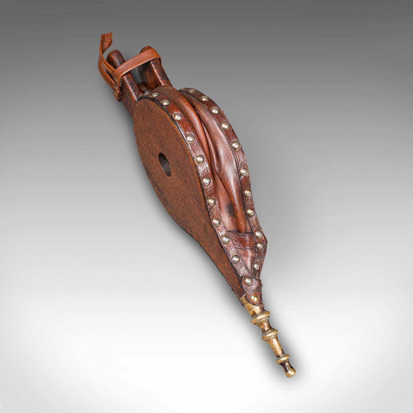 Antique Fireplace Bellows, English, Oak, Leather, Fire Tool, Victorian, C.1880 photo furniture