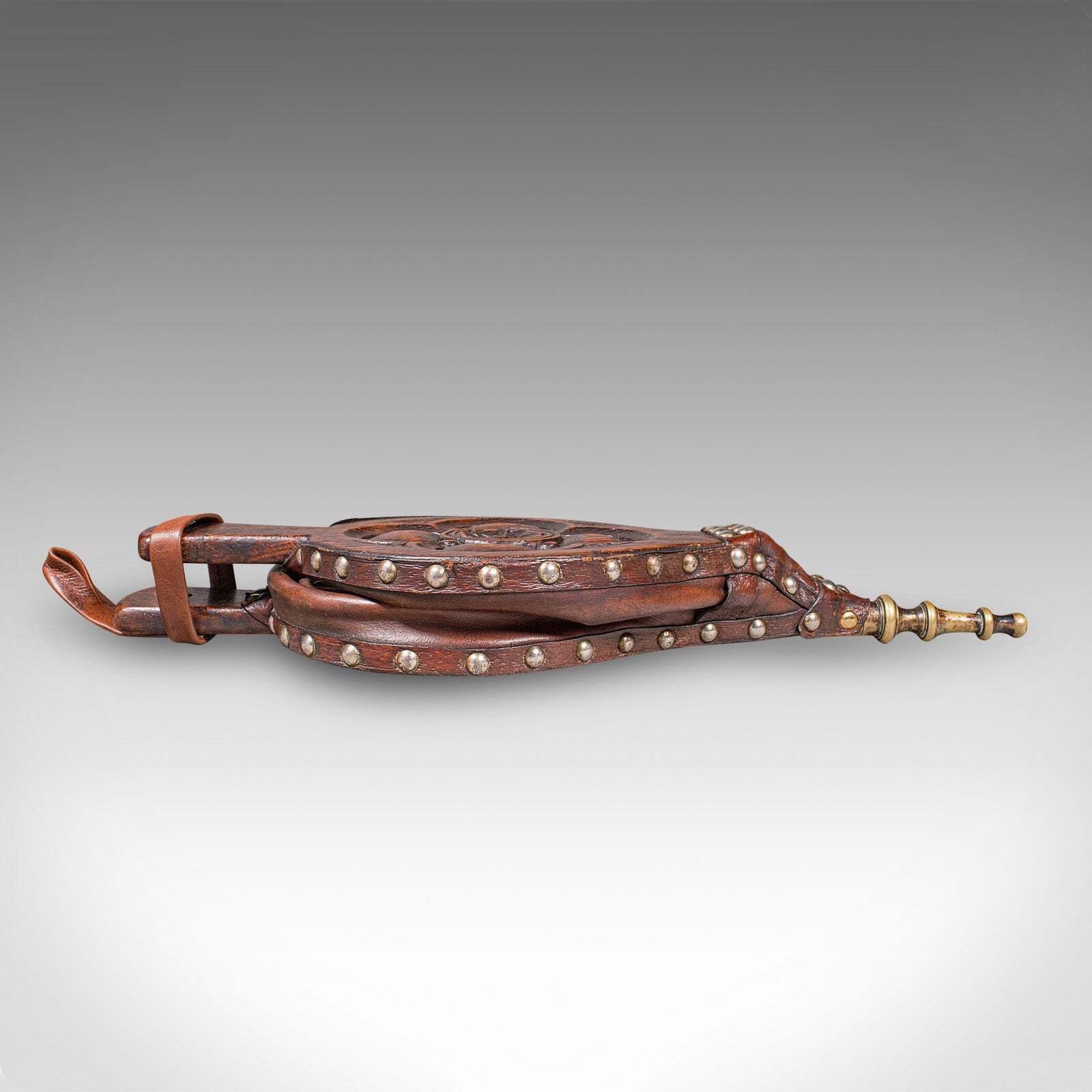 Antique Fireplace Bellows, English, Oak, Leather, Fire Tool, Victorian, C.1880 photo buy