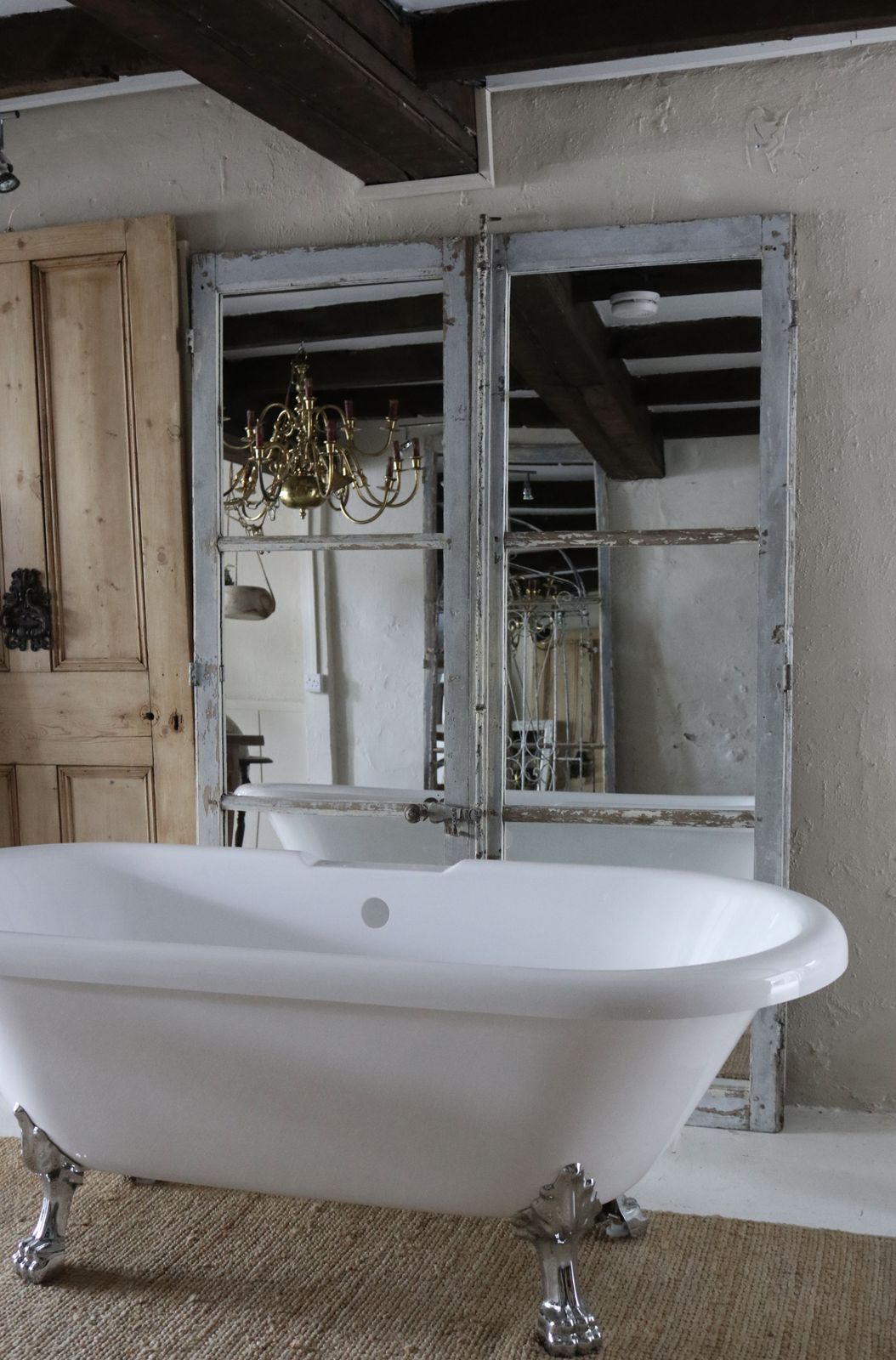 Full Length Antique French Mirror Doors Floor Standing Bedroom / Bathroom photo Home Decor