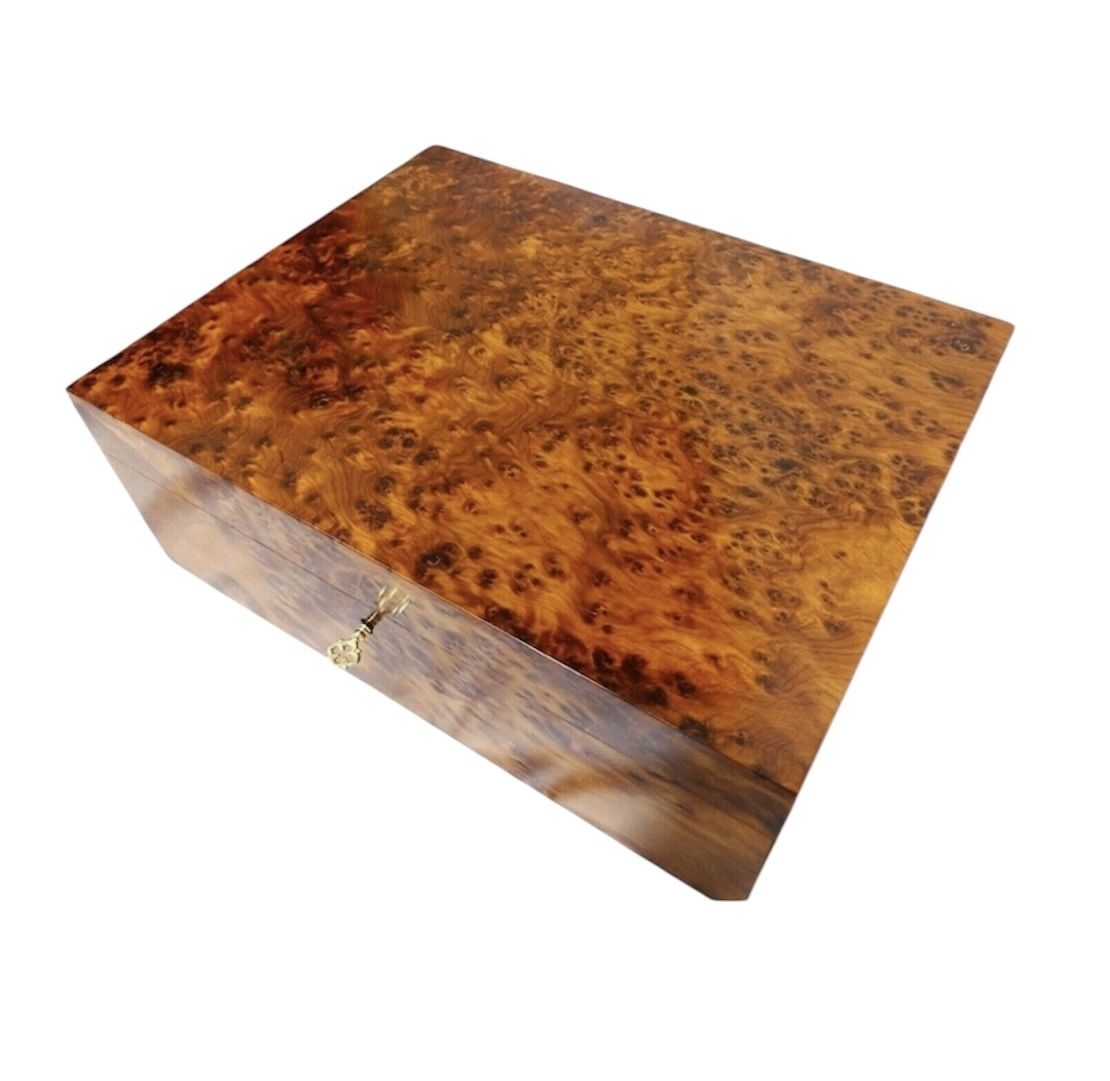 Luxurious Large Thuya Wood Jewellery Box Exquisite Moroccan Lidded Chest photo vinterior