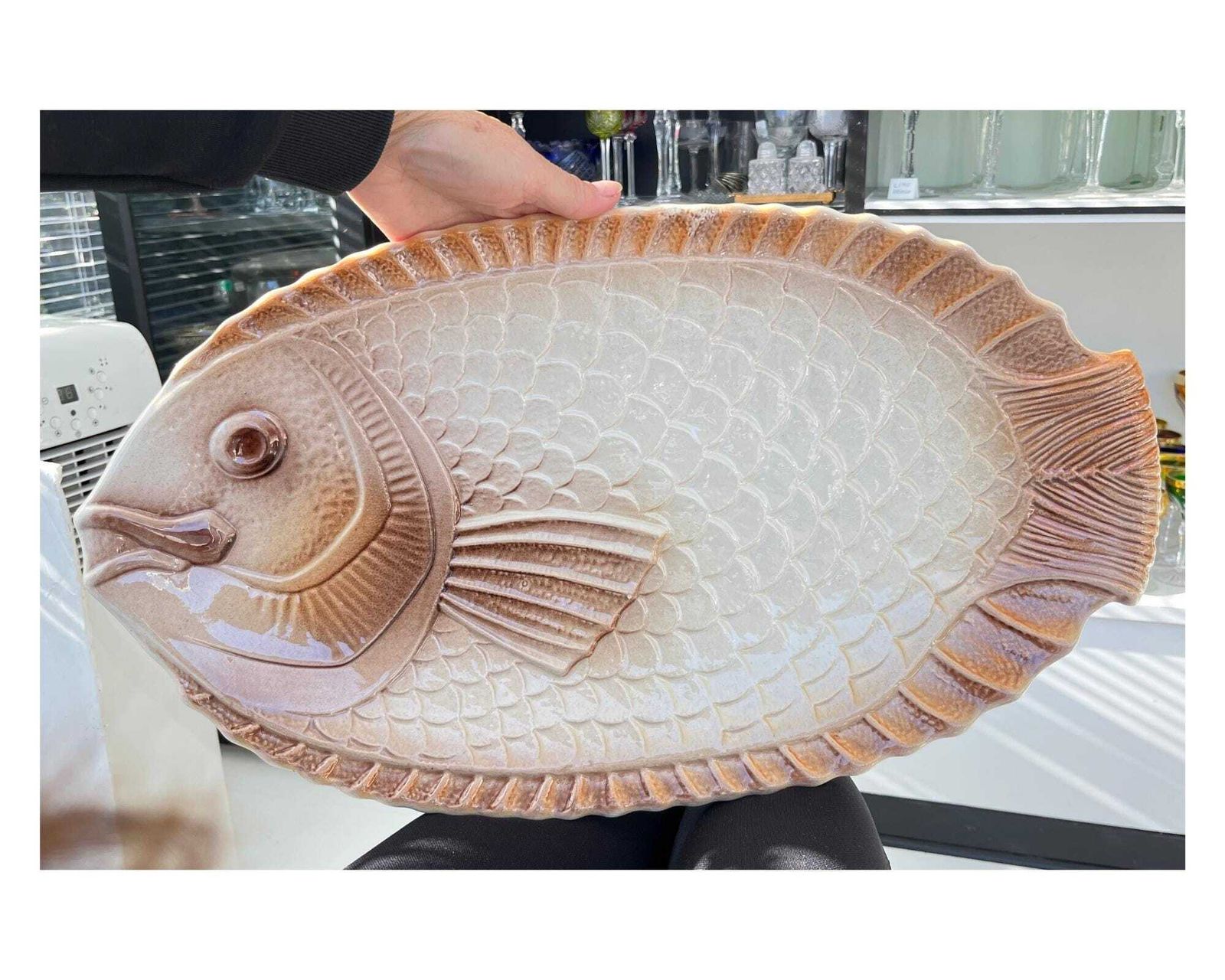 Majolica France Fish Serving Set | 21pcs | Sarreguemines + St Clements photo for sale