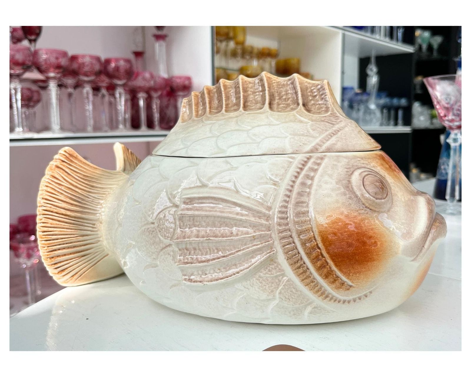 Majolica France Fish Serving Set | 21pcs | Sarreguemines + St Clements photo buy