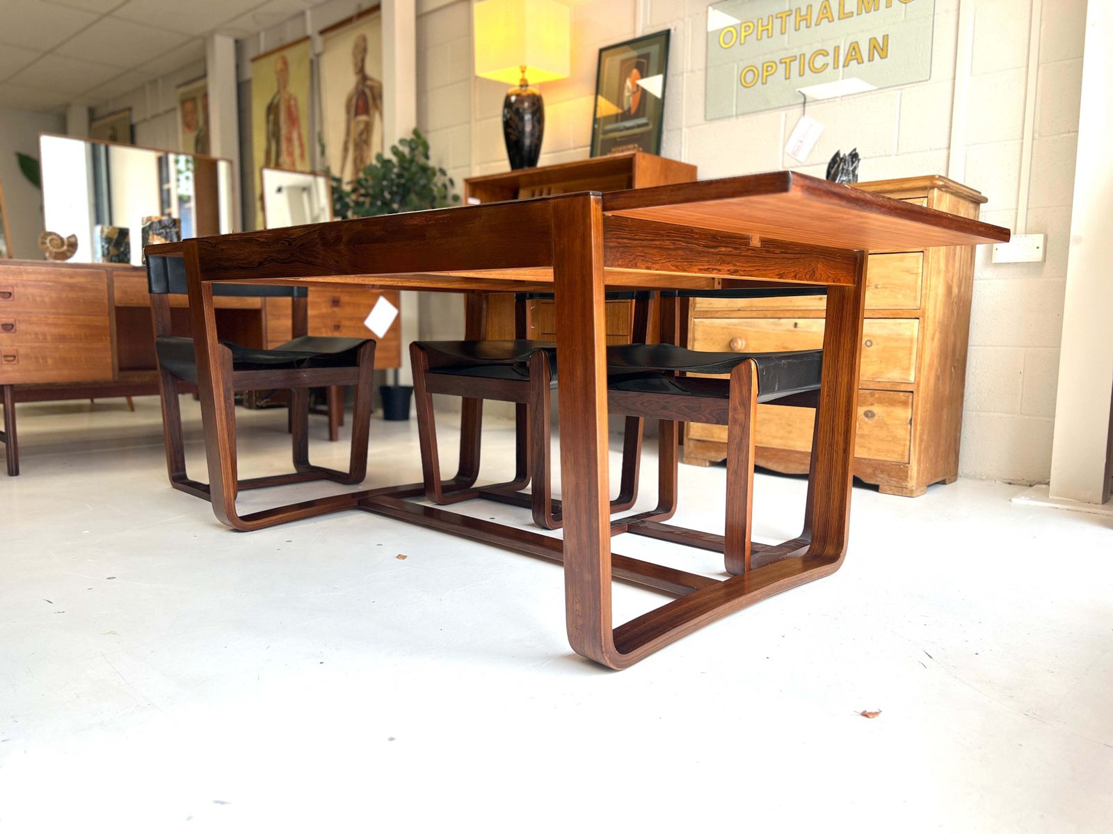 Gunther Hoffstead Rosewood Extending Dining Table & 6 Chairs For Uniflex photo buy