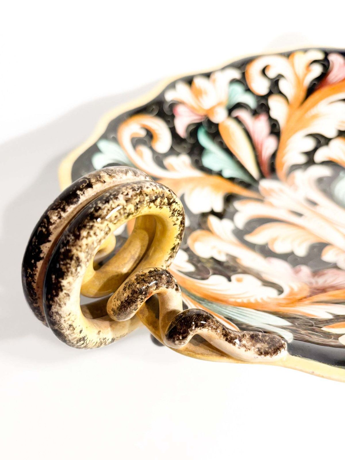 Hand Painted Colonnata Ceramic Centerpiece From The 1950s photo Home Decor