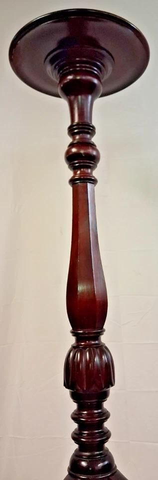 Antique Mahogany Plant Lamp Stand With 1887 Markings A Rare Find photo for sale