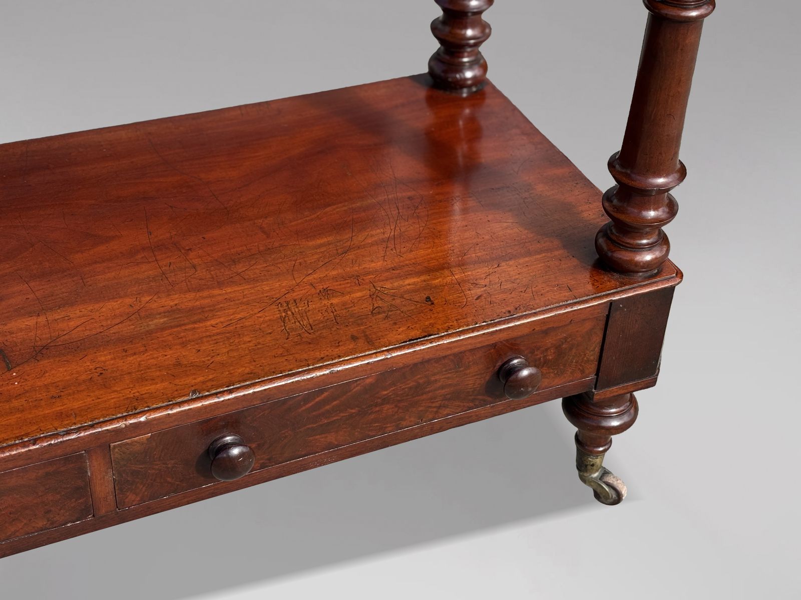 3400.0 19th Century Victorian Period Mahogany 3 Tier Dumb Waiter photo