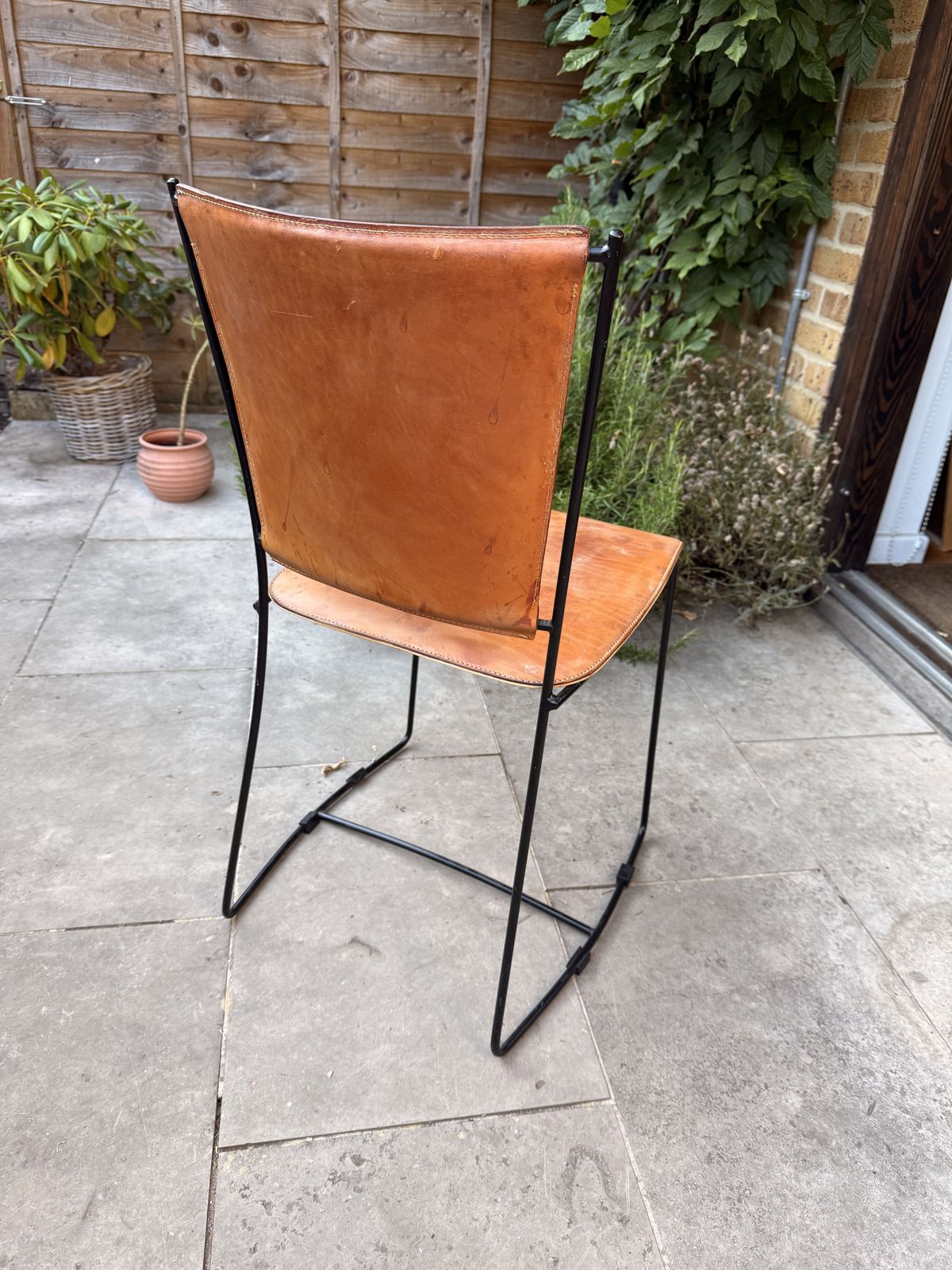 Italian Postmodern 1990's Designer Leather Dining Chairs By Segis (Set Of 4 Chairs) photo 1300.0