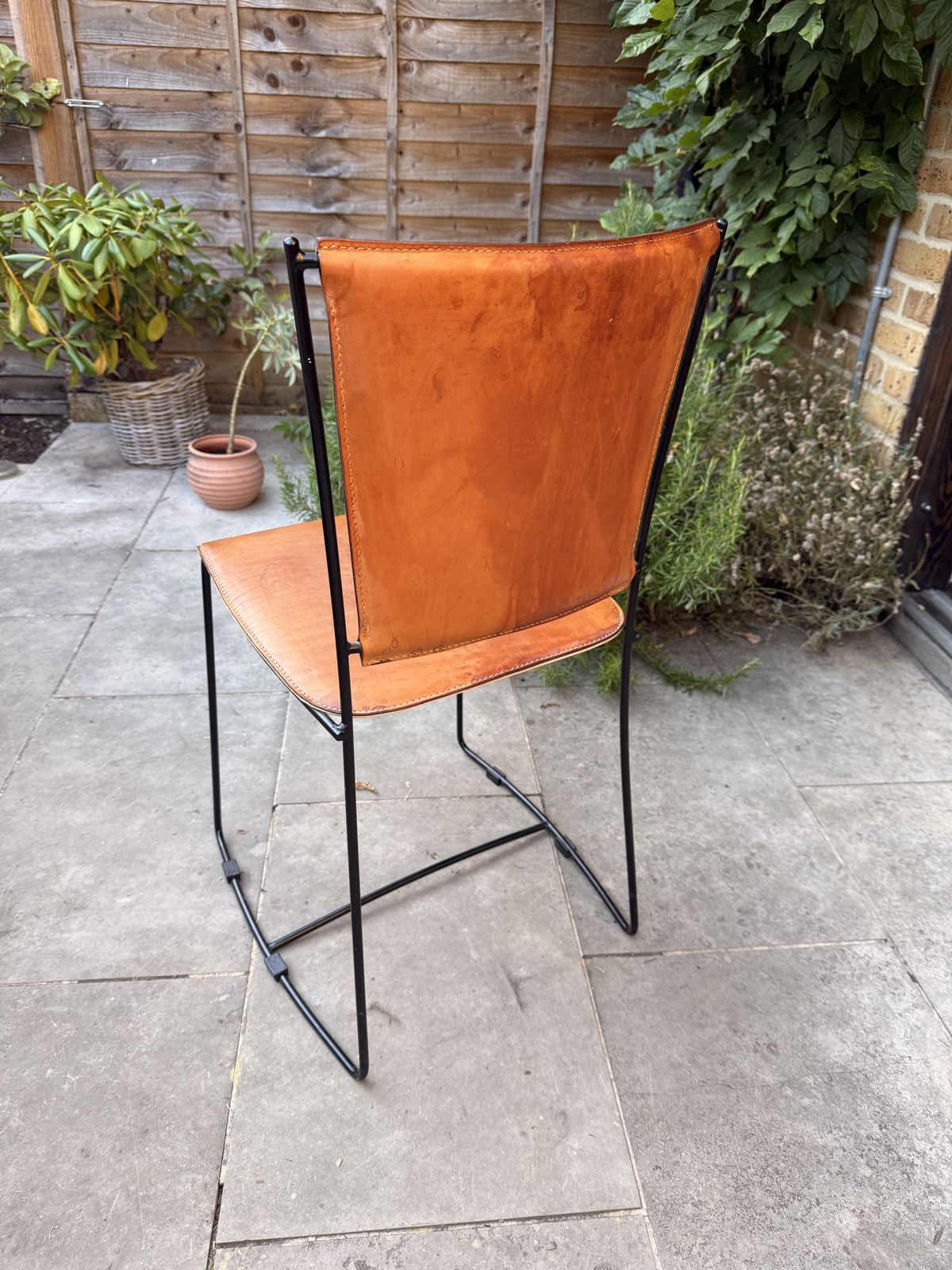 Italian Postmodern 1990's Designer Leather Dining Chairs By Segis (Set Of 4 Chairs) photo buy