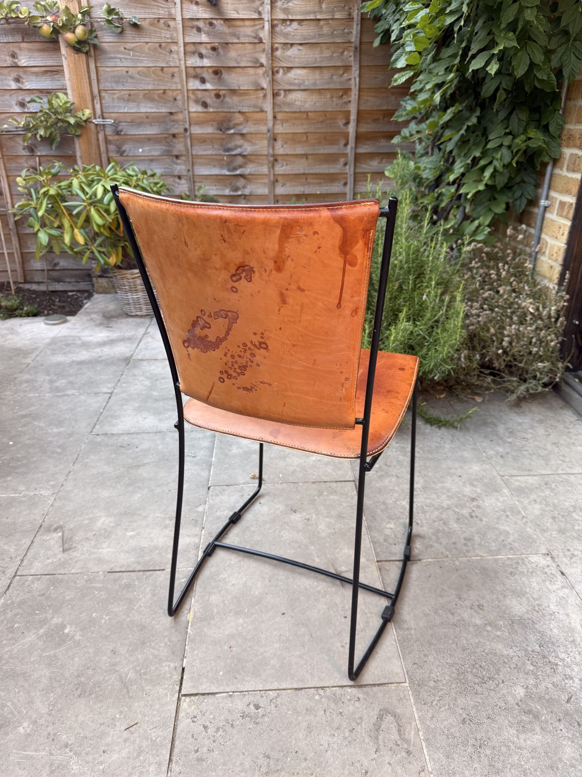 Italian Postmodern 1990's Designer Leather Dining Chairs By Segis (Set Of 4 Chairs) photo vintage