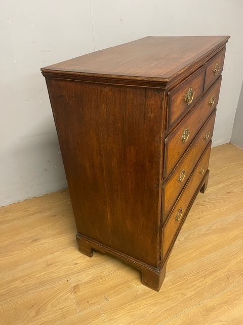 Georgian Oak And Cross Banded Mahogany Four Height Chest Of Drawers Circa 1790 photo buy