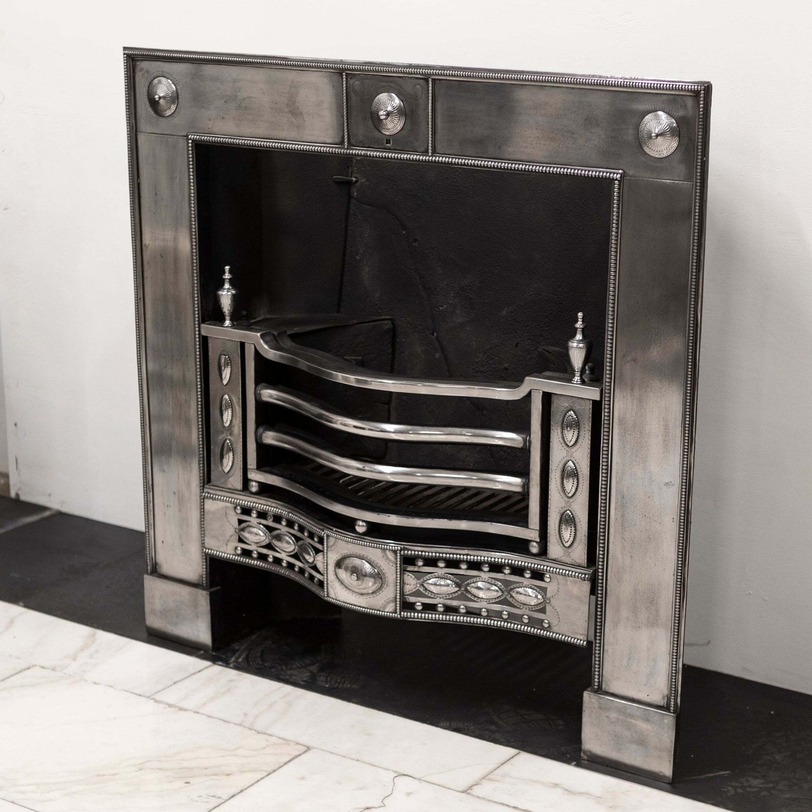 Antique Georgian Polished Steel Register Grate | Robert Adam photo 7500.0