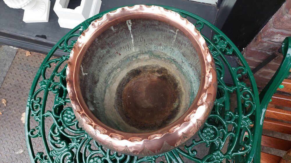 Copper Arts & Crafts Jardiniere Planter photo for sale