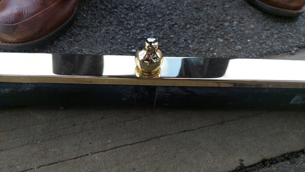 19thc Brass Extending Fender, 1800s photo vinterior