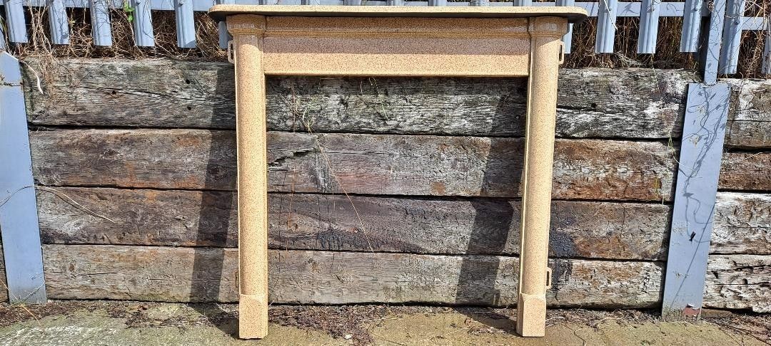photo vinterior Enamelled Cast Iron Fireplace Mantel Surround Ideal For A Wood Burner Or Stove