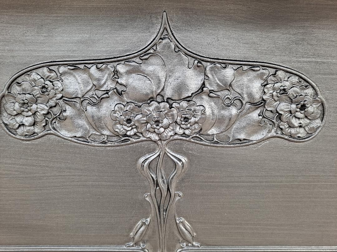 Antique Victorian Art Nouveau Cast Iron Fireplace Fire Woodburner Surround photo buy