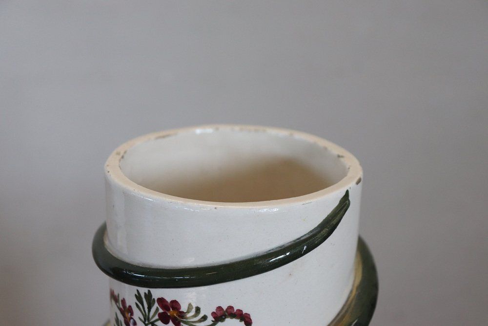 Ceramic Vase With Relief Figures Of Eagle And Crocodile, Early 20th Century photo for sale