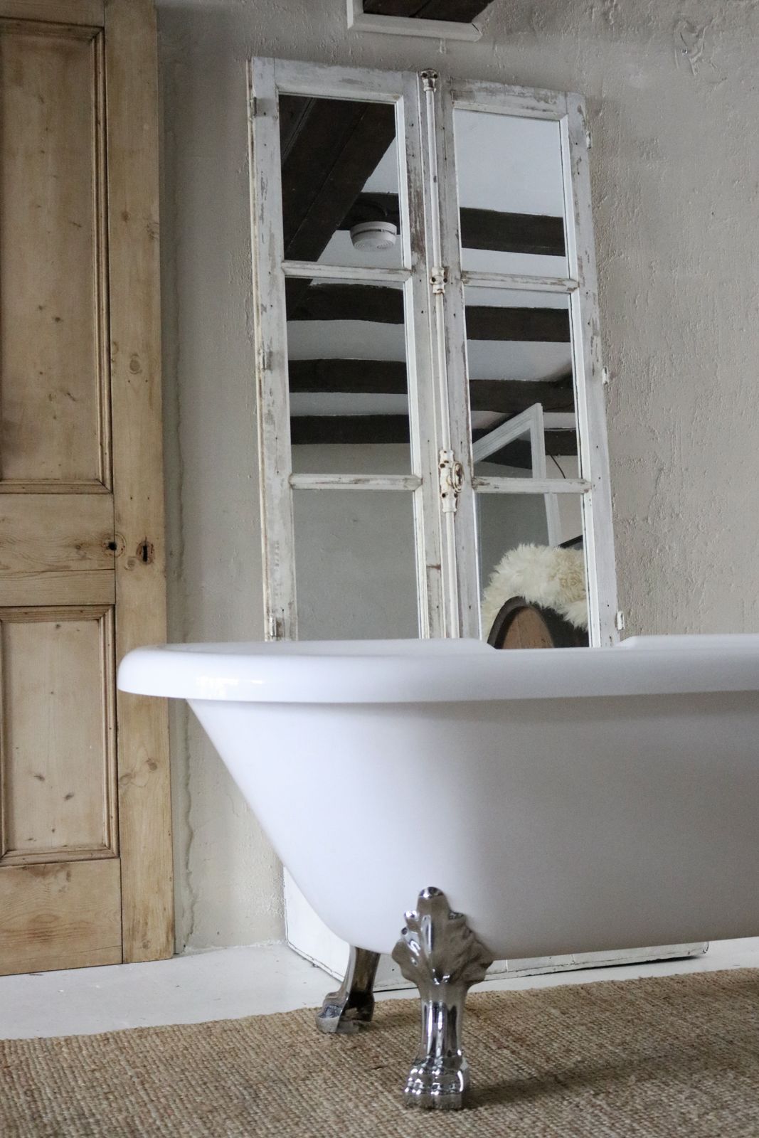photo furniture Floor Standing French Window Frame Mirrors