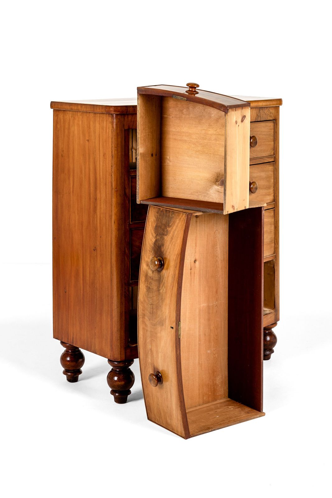 Furniture Victorian Bow Fronted Chest Of Drawers photo