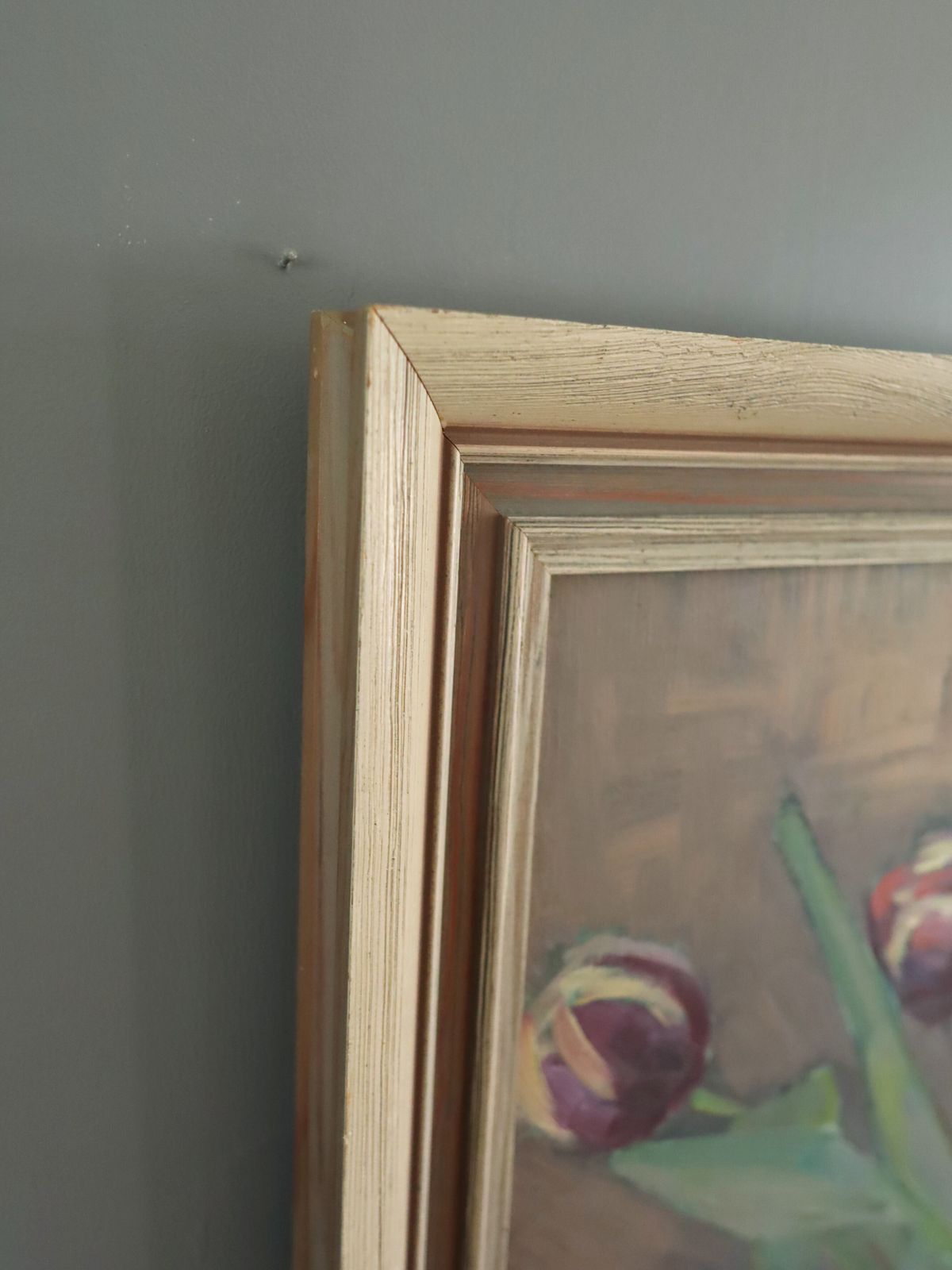 Tulips In A Blue Vase Oil Painting photo buy