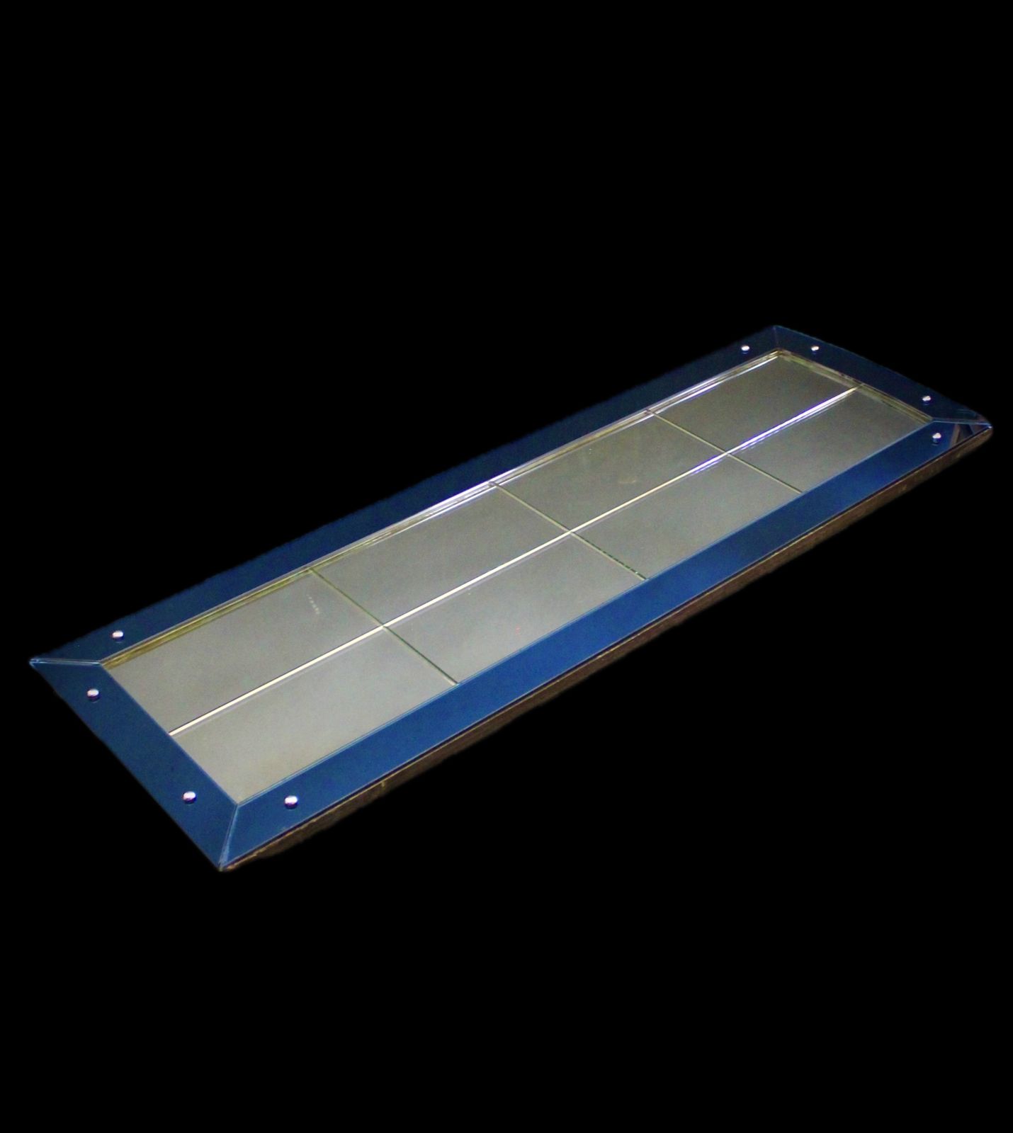 Art Deco Cobalt Blue Framed Wall Mirror photo Home Decor
