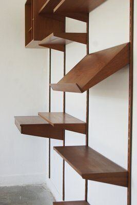 photo vintage Mid Century Shelves & Wall Units & Desk By Kai Kristiansen For Fm Mobler, 1960s