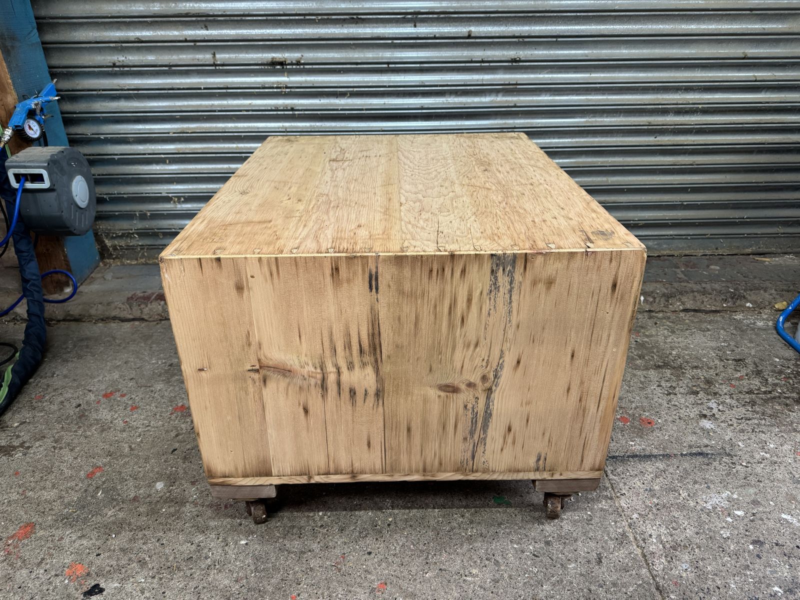 One Of A Kind Antique Pine Blanket Box/Cupboard Ready For Finish   Wax/Paint photo 495.0