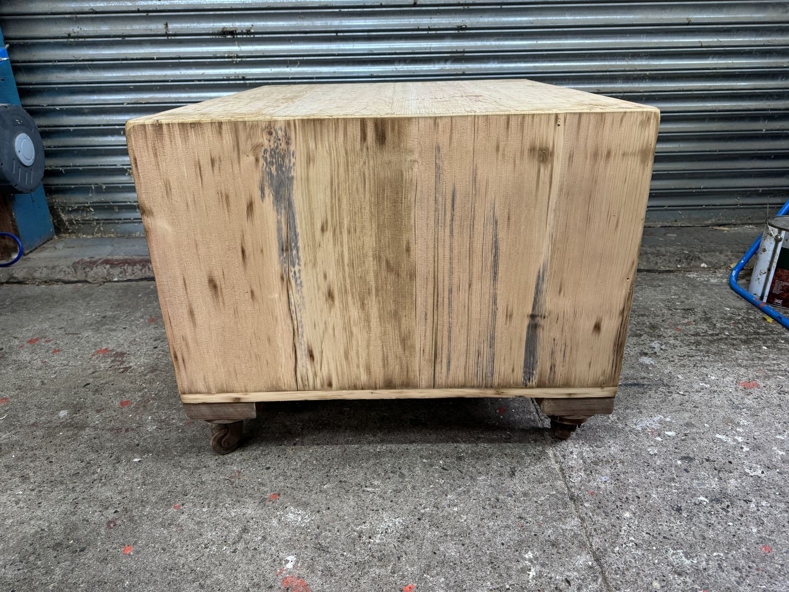 One Of A Kind Antique Pine Blanket Box/Cupboard Ready For Finish   Wax/Paint photo buy