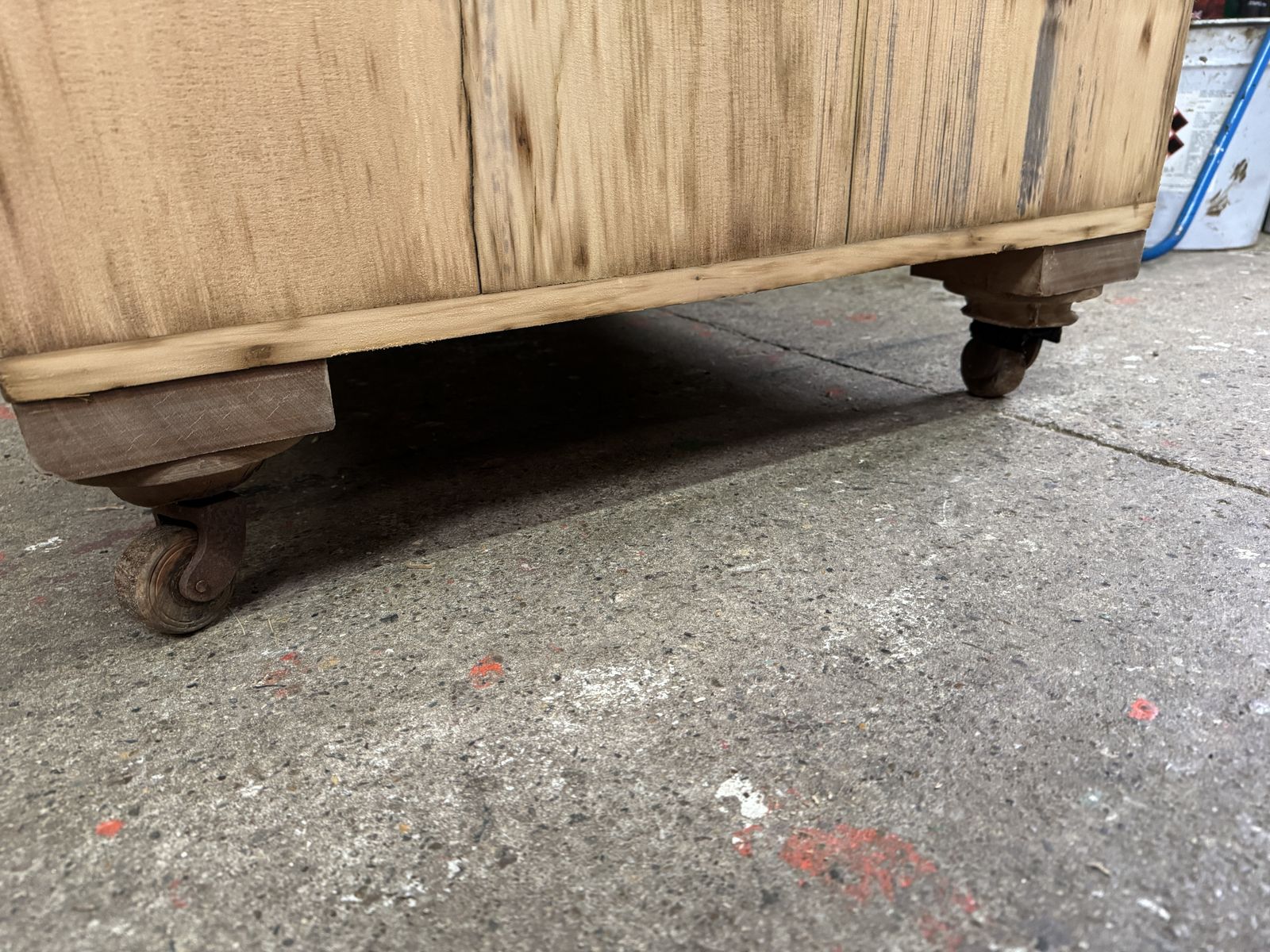 Furniture One Of A Kind Antique Pine Blanket Box/Cupboard Ready For Finish   Wax/Paint photo