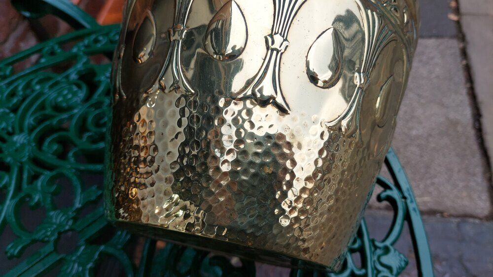 Art Nouveau Brass Planter By J Sankey And Sons photo vinterior