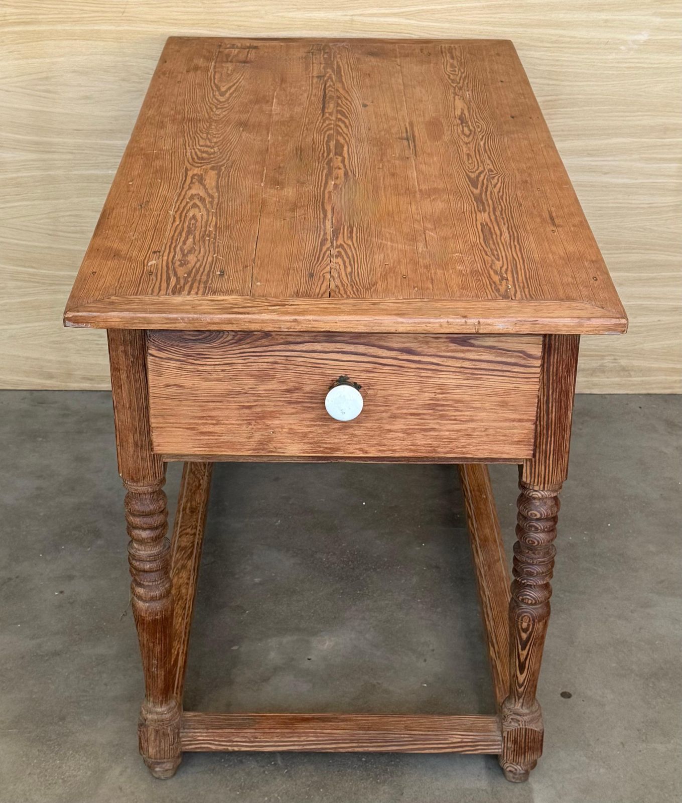 Early 19th Century French Refectory, Work Or Kitchen Table With Two Drawers photo vinterior