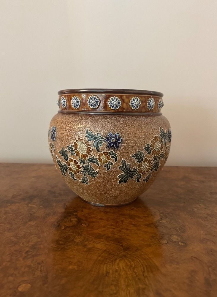 Fine Quality Antique Doulton Lambeth Jardiniere