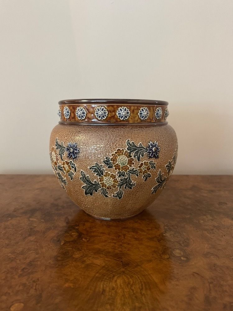 Fine Quality Antique Doulton Lambeth Jardiniere photo vinterior