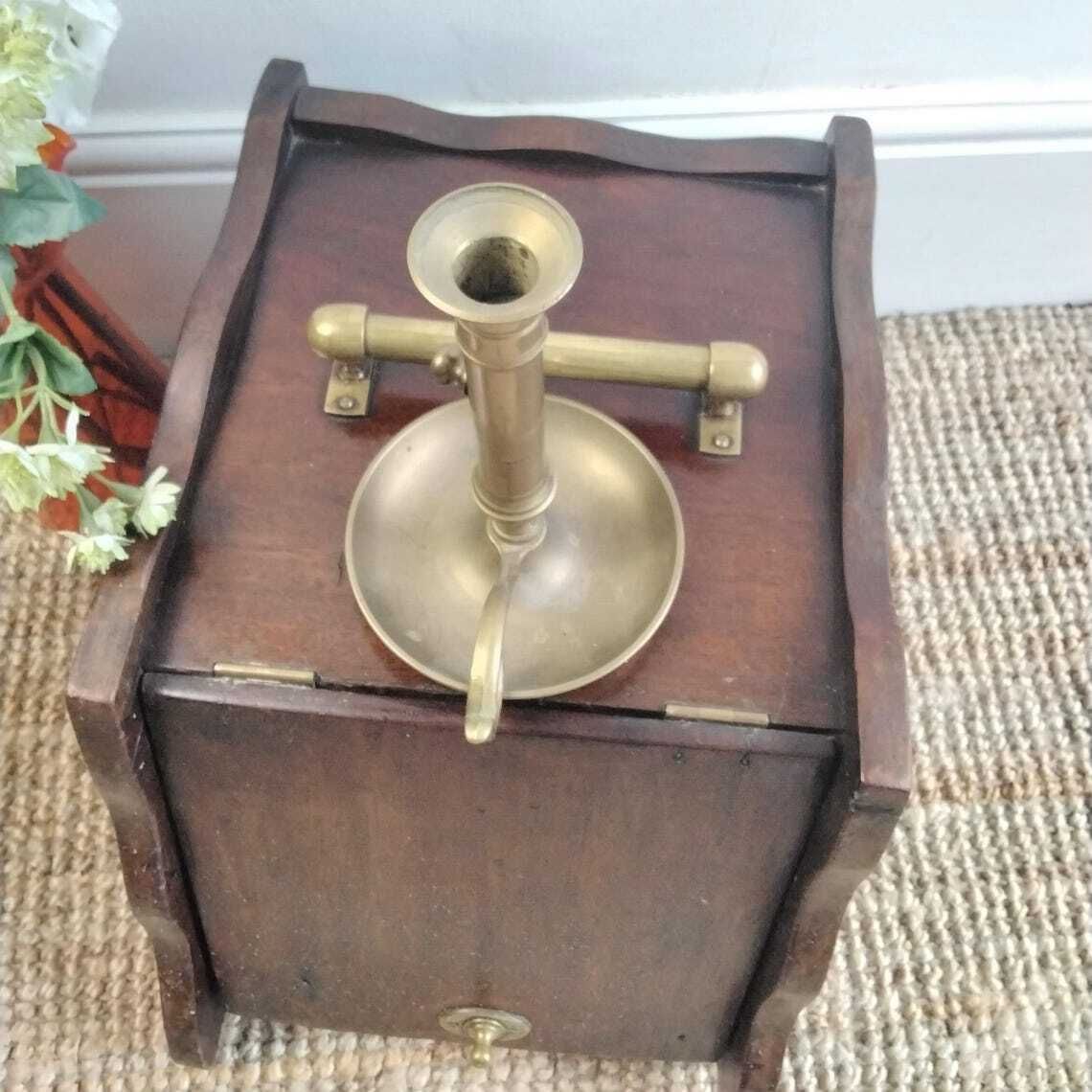 French Brass Wee Willie Winkie Candlestick Brass Candleholder photo Home Decor