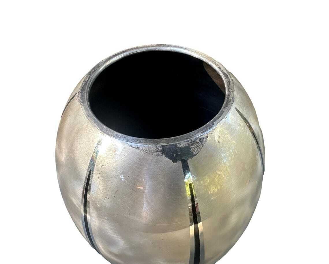Art Deco Wmf Metal Vase 1930s Chrome Metal Deco Vase German Wmf Ikora Style Home Decor Gift For Her photo 382.0