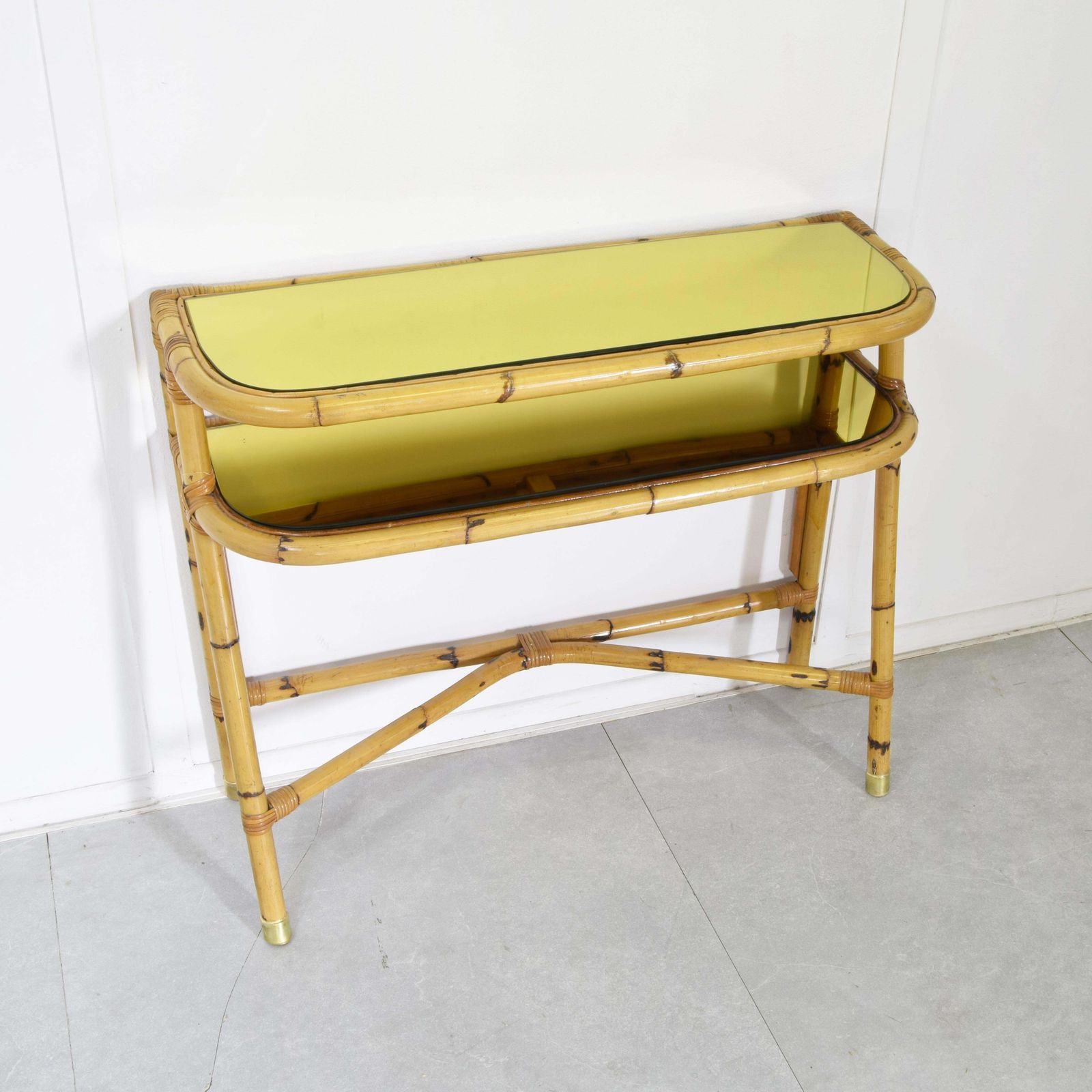 Consolle In Bamboo Midcentury 1960s. photo vintage