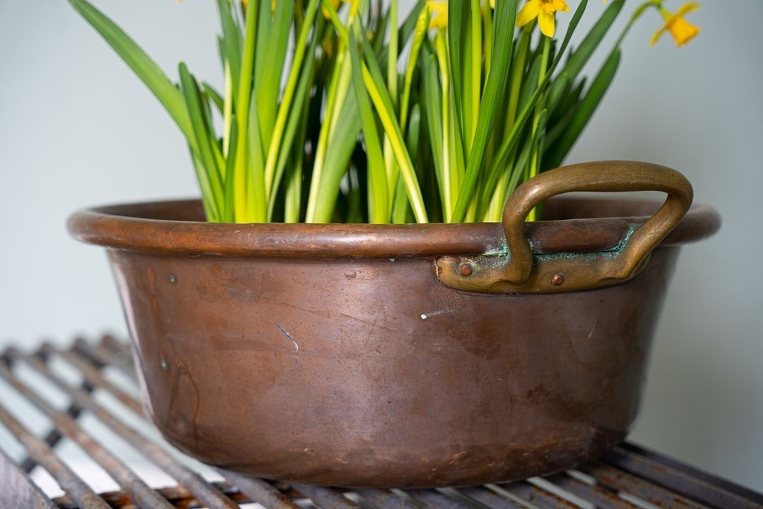 Antique Copper Pot Planter photo buy