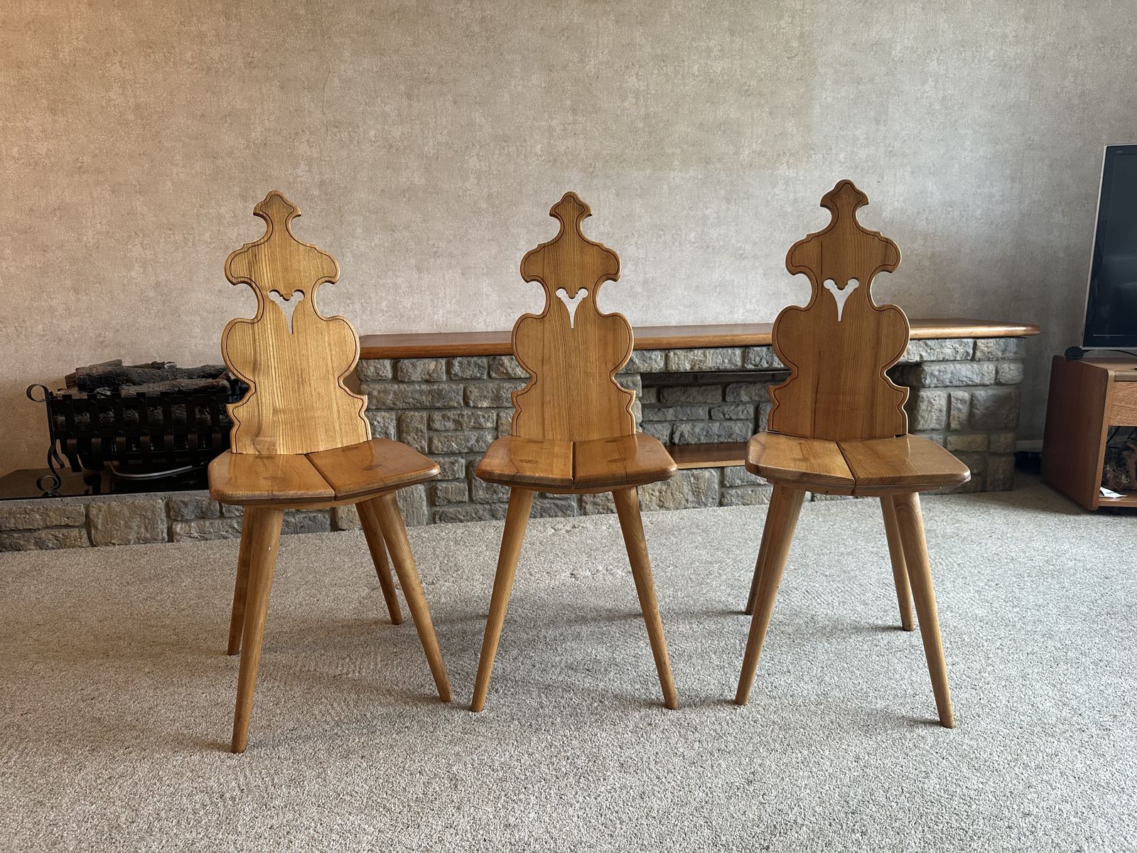 Mid Century Dining Set Of Highly Sought After Tyrollean Design And Highly Sought After.
