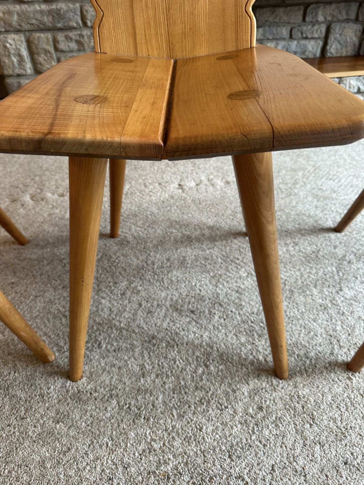 Mid Century Dining Set Of Highly Sought After Tyrollean Design And Highly Sought After. photo vintage