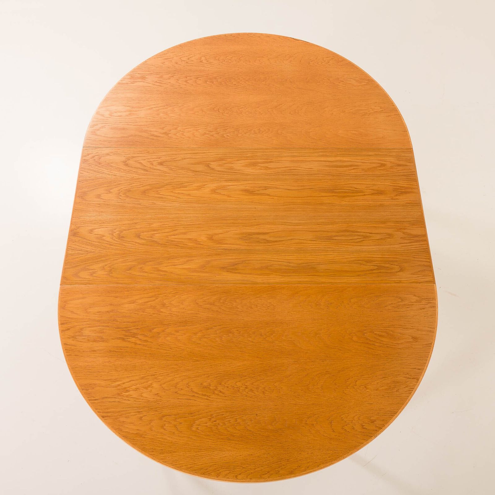 Danish Mid Century Oak Round Table With One Extra Leaf, 1960s photo for sale