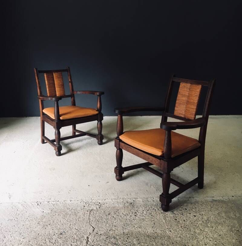 Mid Century Modernist Arm Chair Set By Francis Jourdain, France 1940's