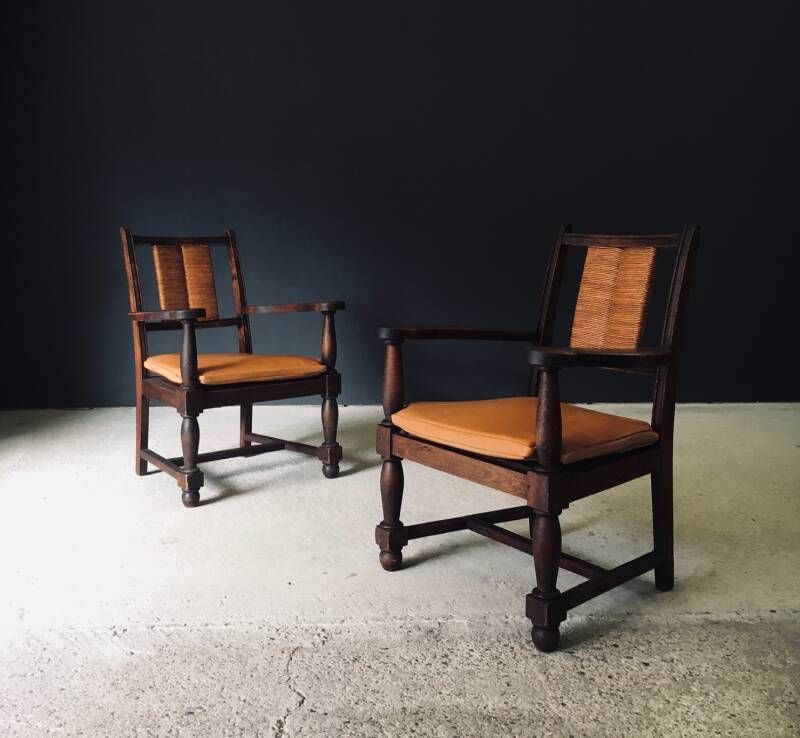 Mid Century Modernist Arm Chair Set By Francis Jourdain, France 1940's photo for sale