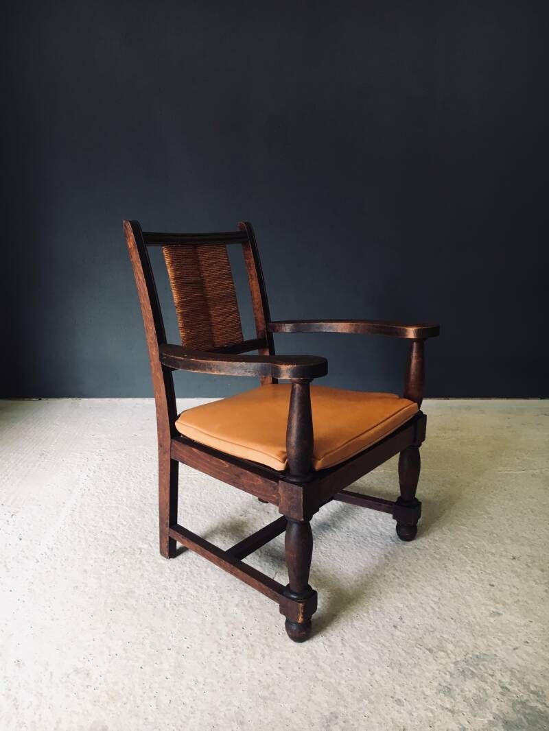 photo vintage Mid Century Modernist Arm Chair Set By Francis Jourdain, France 1940's
