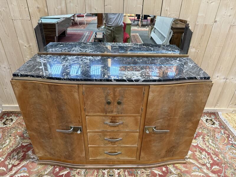 Buffet Bas époque Arr Déco Avec Miroir Et Marbre photo buy