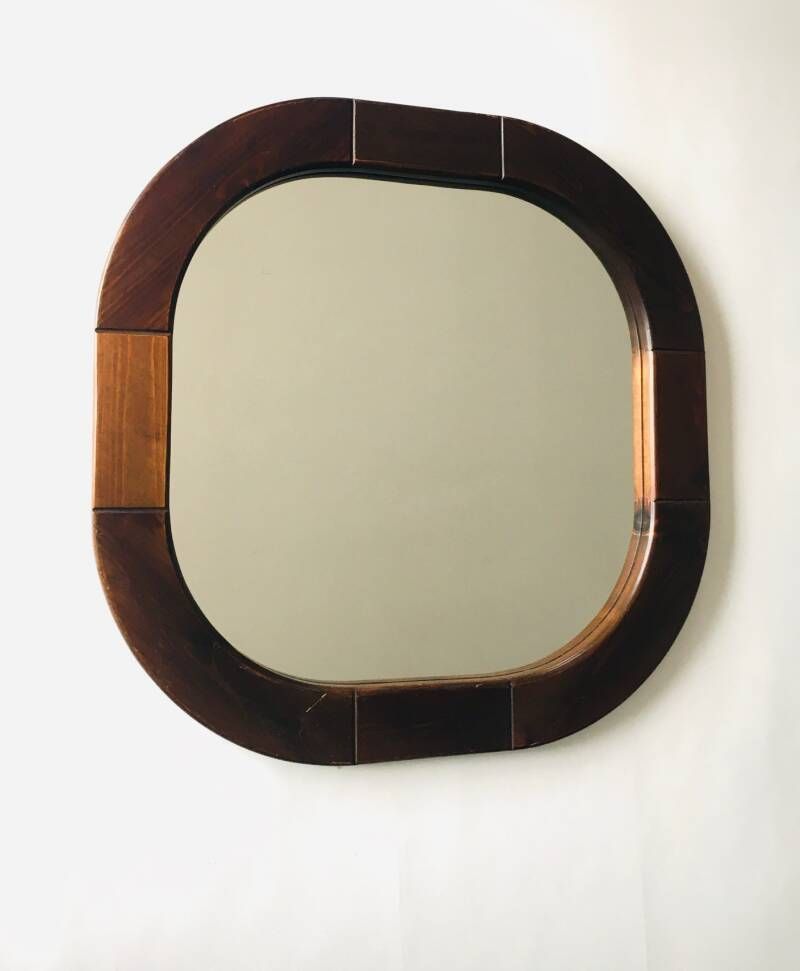 Finja Spiegel In Gebeitst Grenenhout Van Ikea, Jaren 1970 photo furniture