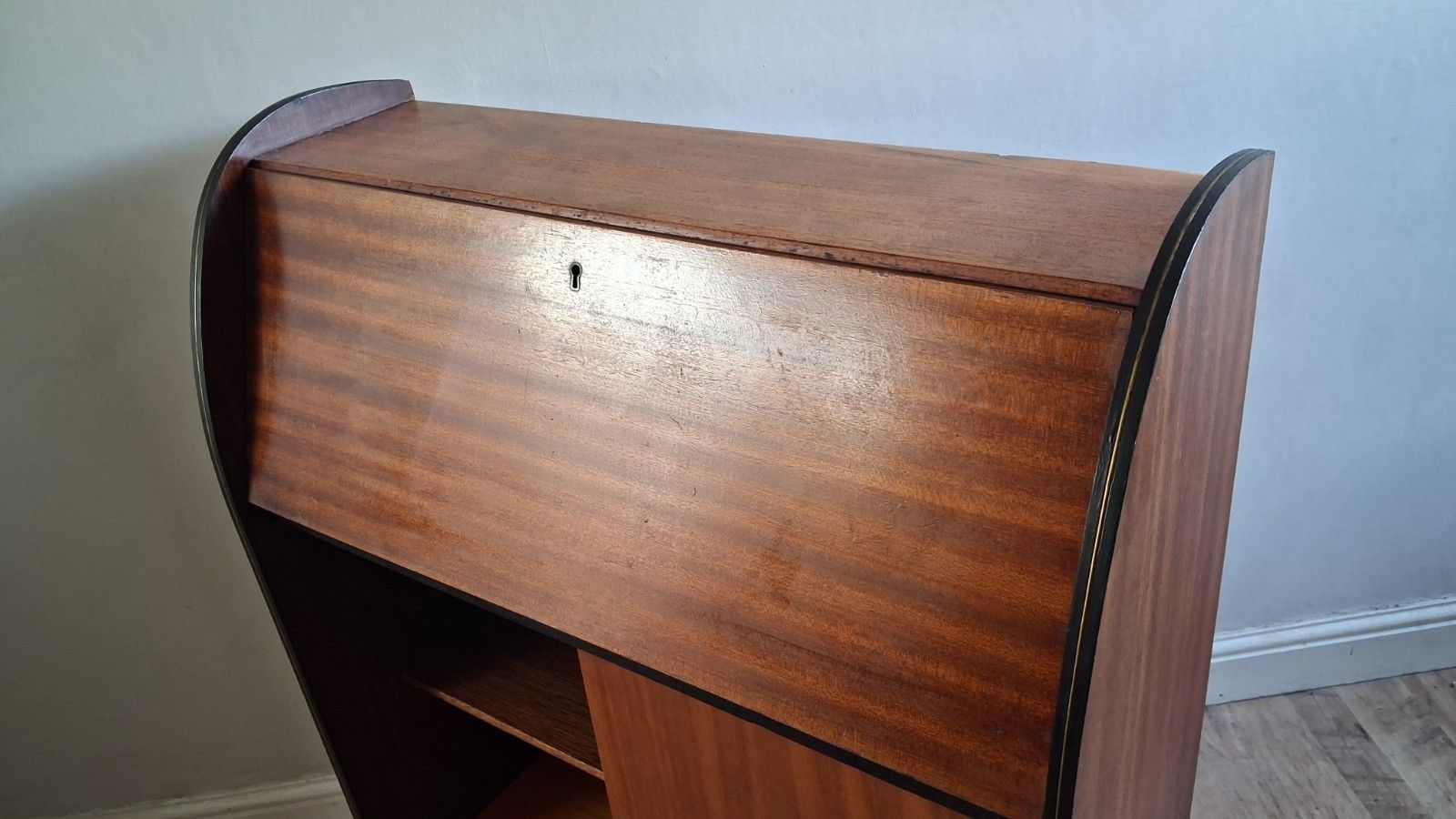 1960's Danish Mid Century Teak Drop Leaf Writing Bureau /Desk photo buy